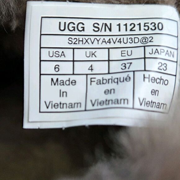 UGG Femme Wedge Ankle Boot Lace Up Women's 6M Chestnut Faux Fur Lined - Picture 7 of 11